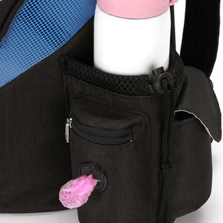 Go Out Portable Foldable Pet Cat and Dog Carry Backpack, Size:S (Black Blue)