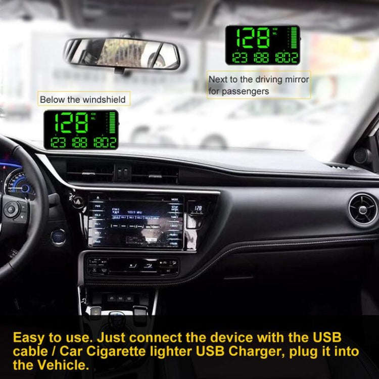 Kingneed C90 5.5inch HUD Car Head-up Display GPS Car Universal Mileage Speed Meter Speeding Alarm...