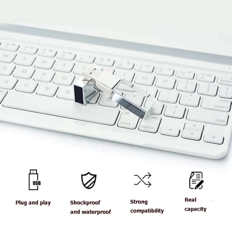 2 PCS Crystal Flash Light Emitting USB 2.0 Flash Drive Car Music USB Flash Drive, Capacity: 16G (...