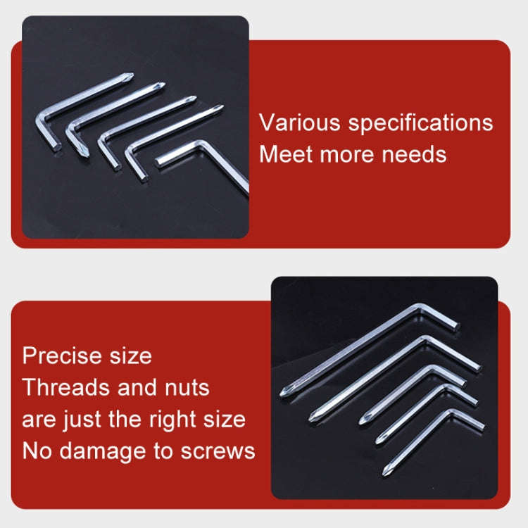 10pcs Screwdriver Hexagonal Wrench Scooter Repair Tools Cross Bit, Specification:6mm, Material:A3...