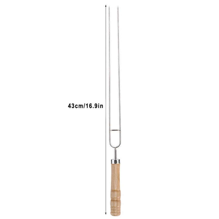 Stainless Steel Barbecue Skewers Barbecue Fork U-shaped Barbecue Fork, Spec: 4pcs