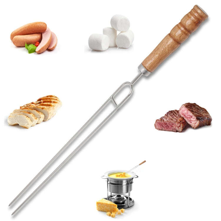 Stainless Steel Barbecue Skewers Barbecue Fork U-shaped Barbecue Fork, Spec: 4pcs