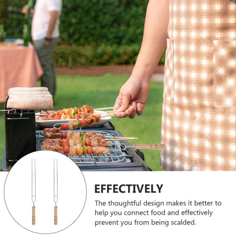 Stainless Steel Barbecue Skewers Barbecue Fork U-shaped Barbecue Fork, Spec: 4pcs
