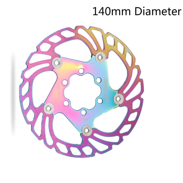 IIIPRO Floating Disc Road Mountain Bike Six Nail Disc Brake Disc, Size:140mm(Colorful)
