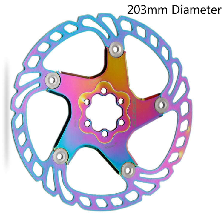 IIIPRO Floating Disc Road Mountain Bike Six Nail Disc Brake Disc, Size:203mm(Colorful)