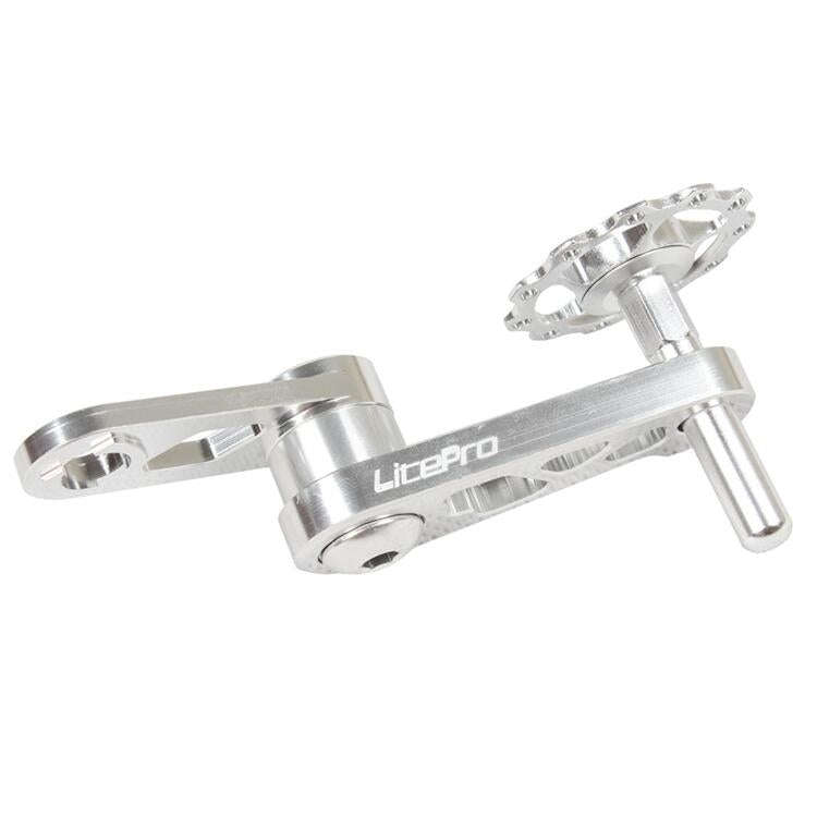 Litepro Folding Bike Guide Wheel LP Oval Chainring Chain Zipper Rear Derailleur Chain(Silver)