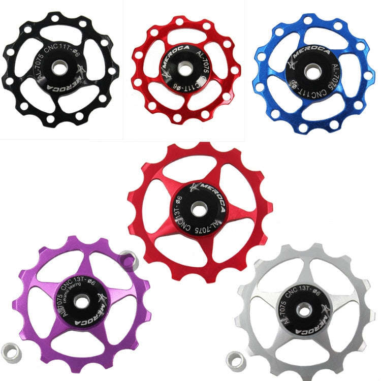 MEROCA Metal Bearings Mountain Bike Road Bike Rear Derailleur Guide Wheel 11T/13T Guide Wheel, Sp...