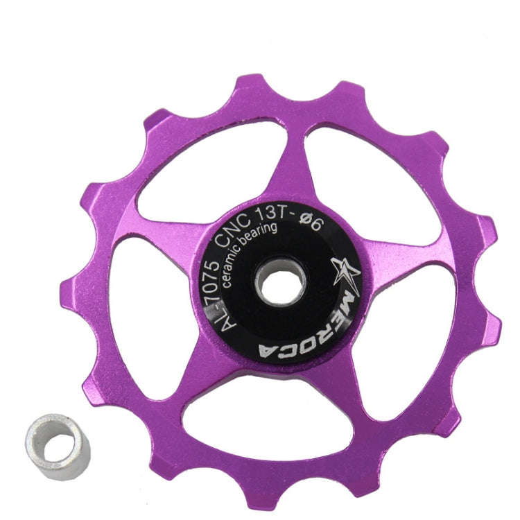 MEROCA Metal Bearings Mountain Bike Road Bike Rear Derailleur Guide Wheel 11T/13T Guide Wheel, Sp...