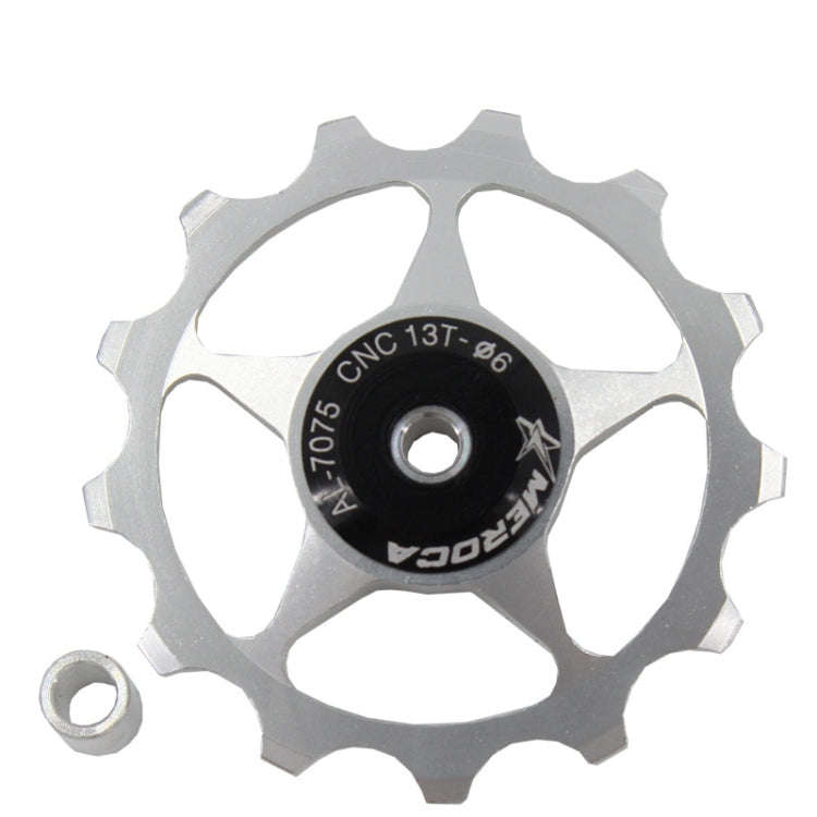 MEROCA Metal Bearings Mountain Bike Road Bike Rear Derailleur Guide Wheel 11T/13T Guide Wheel, Sp...