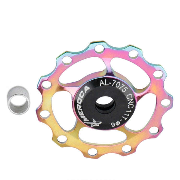 MEROCA Metal Bearings Mountain Bike Road Bike Rear Derailleur Guide Wheel 11T/13T Guide Wheel, Sp...