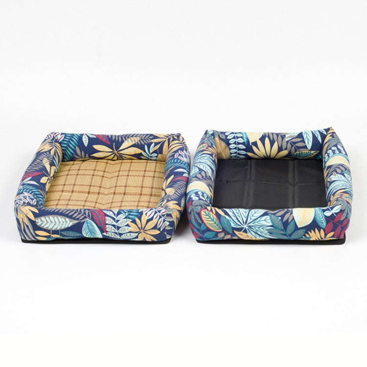 Summer Pet Non-removable Side Dog Mat Pet Bed, Specification: XL 83X66X8cm(Watermelon Green)
