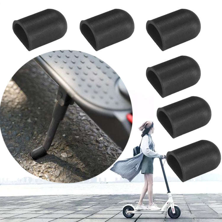 6 PCS For Xiaomi Mijia M365 Electric Scooter Accessories Tripod Foot Support Silicone Cover(Black)