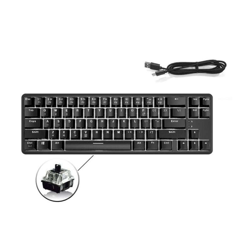 Ajazz K680T Mini USB Wired Dual-mode Charging 68-keys Laptop Bluetooth Mechanical Keyboard, Cable...
