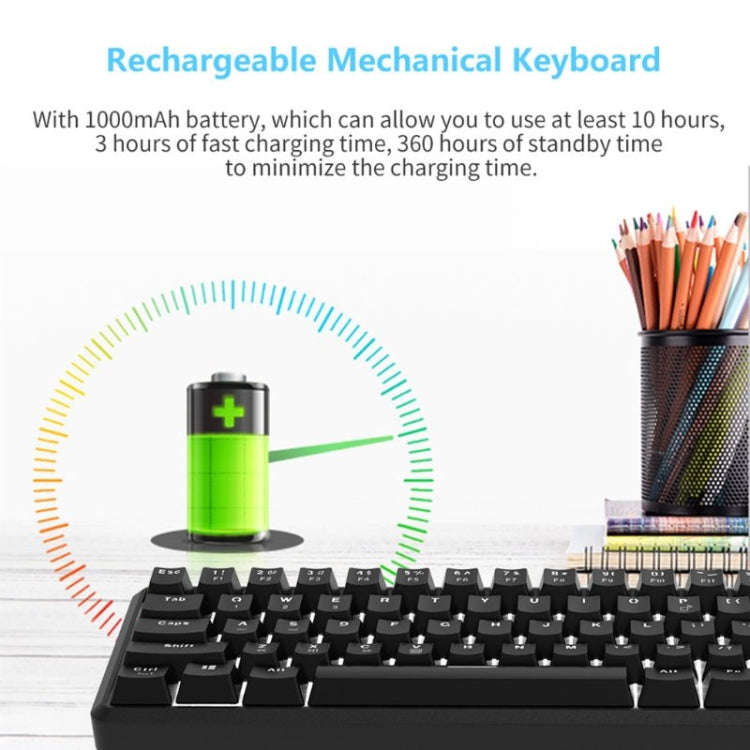 Ajazz K680T Mini USB Wired Dual-mode Charging 68-keys Laptop Bluetooth Mechanical Keyboard, Cable...