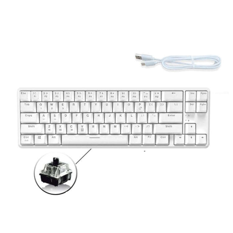 Ajazz K680T Mini USB Wired Dual-mode Charging 68-keys Laptop Bluetooth Mechanical Keyboard, Cable...
