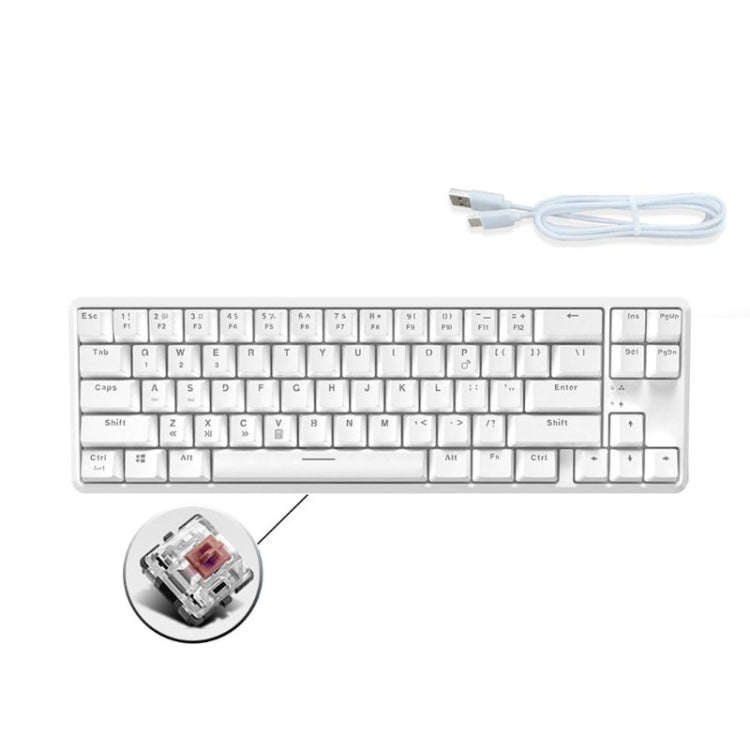 Ajazz K680T Mini USB Wired Dual-mode Charging 68-keys Laptop Bluetooth Mechanical Keyboard, Cable...