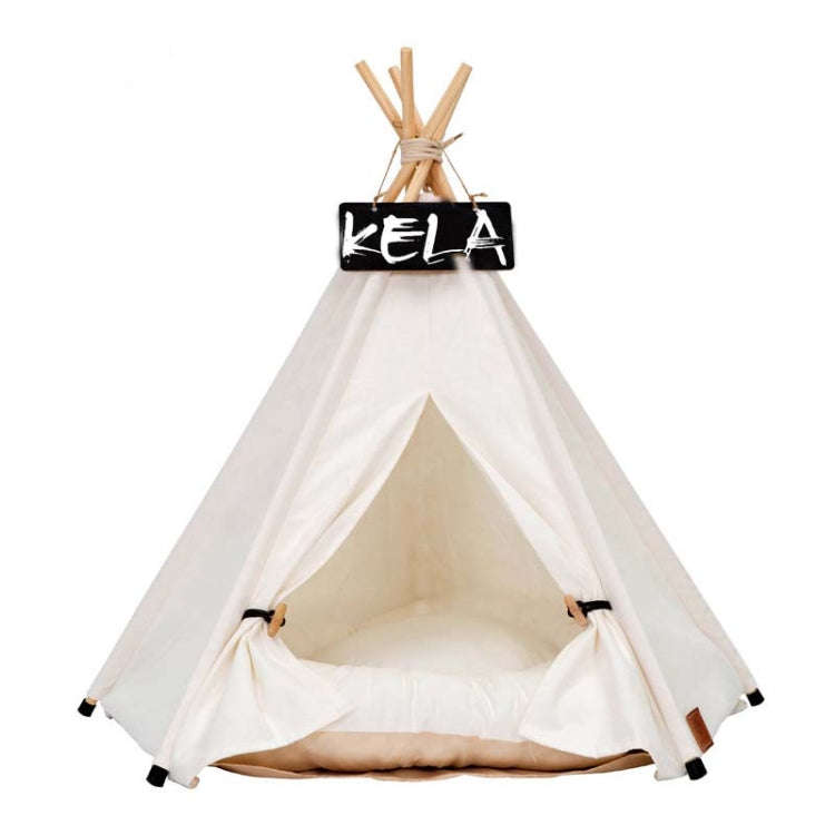 Pure White Pet Tent Nest For Small And Medium Dogs and Cats Foldable Playhouse, Style:With Cushio...