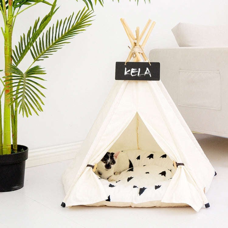 Pure White Pet Tent Nest For Small And Medium Dogs and Cats Foldable Playhouse, Style:With Cushio...