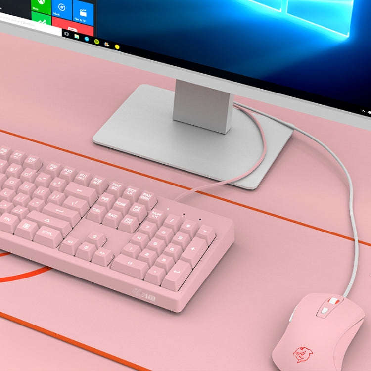 Ajazz DKS100 104 Keys Office Luminous Game Tea Axis Mechanical Keyboard, Cable Length: 1.5m(Cherr...