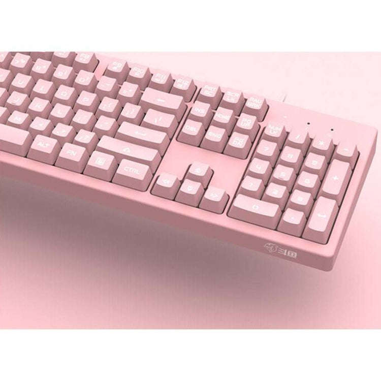 Ajazz DKS100 104 Keys Office Luminous Game Tea Axis Mechanical Keyboard, Cable Length: 1.5m(Cherr...