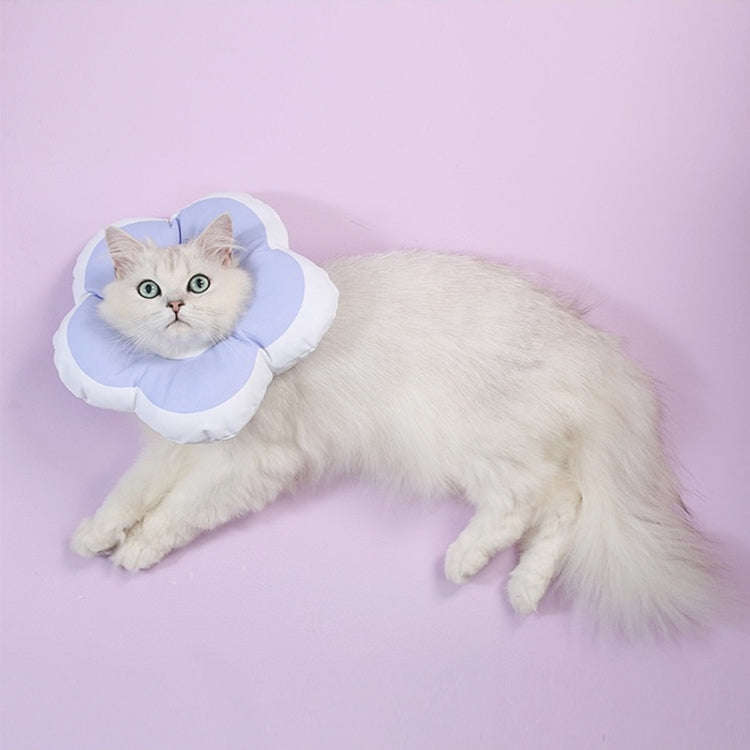 Cute Flower Shaped Pet Anti-licking Collar, Specification: S(Purple)