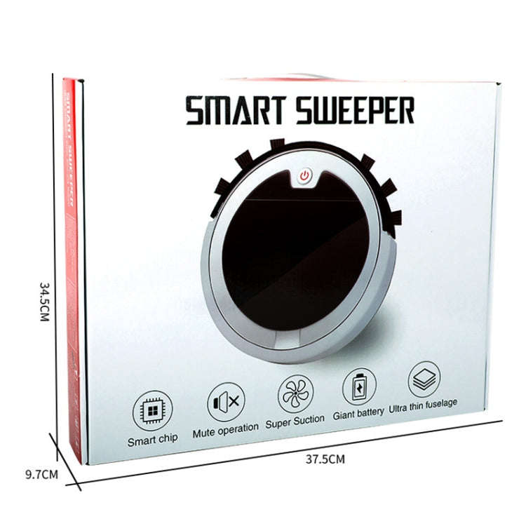 Home Smart Sweeping Robot Planning Route Remote Control Large Suction Cleaner Sweeper(Red Black)