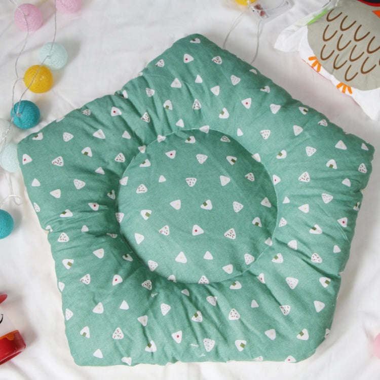 Cotton Canvas Pet Tent Cat and Dog Bed with Cushion, Specification: Small 40×40×50cm(Green Tria...