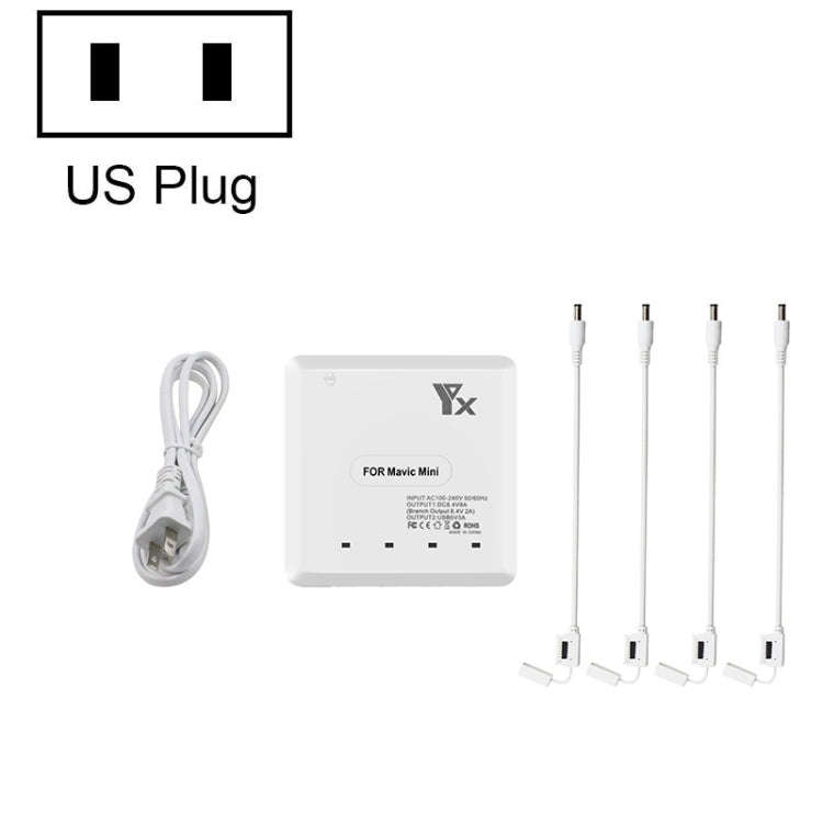 For DJI Mavic Mini Charger Battery USB 6 in 1 Hub Intelligent Battery Controller Charger, Plug Ty...