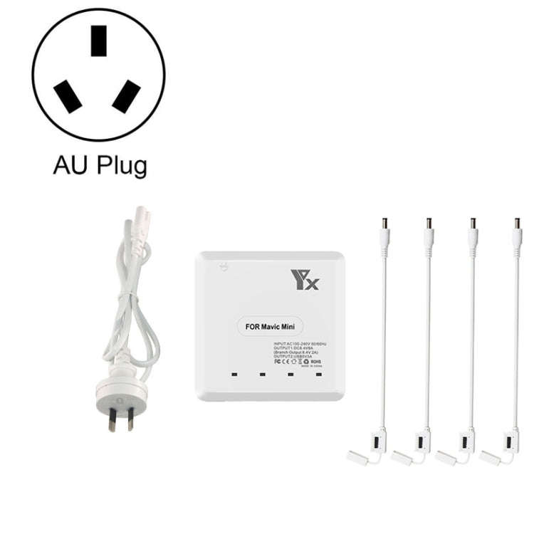 For DJI Mavic Mini Charger Battery USB 6 in 1 Hub Intelligent Battery Controller Charger, Plug Ty...