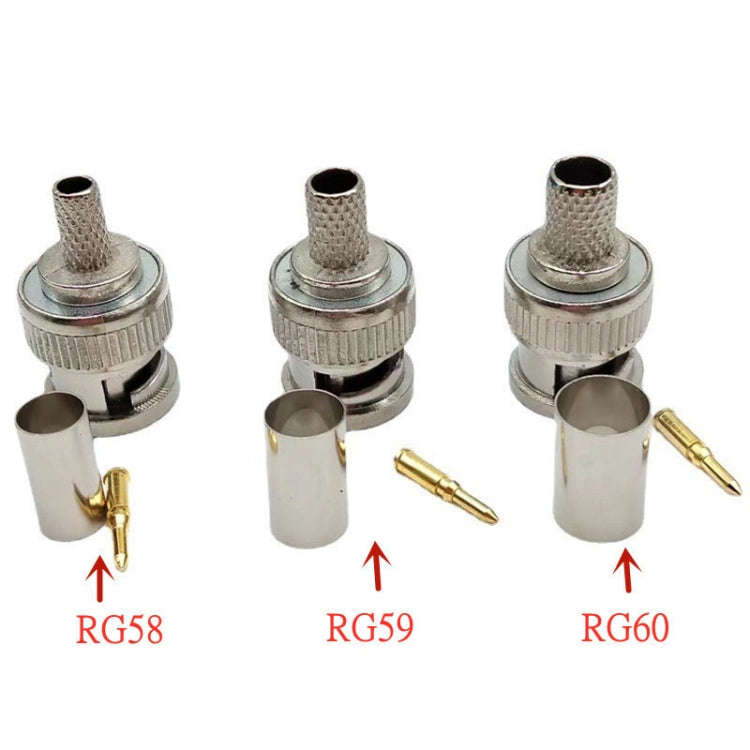5pcs Cold Pressed BNC Plug Wiring Head, Specification: 58