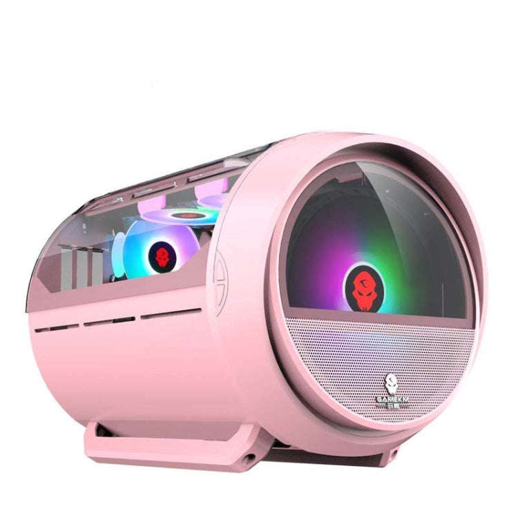 GAMEKM Genki Bomb Personality Gaming Internet Cafe Side Through Gaming Case USB 3.0 Water-cooled ...