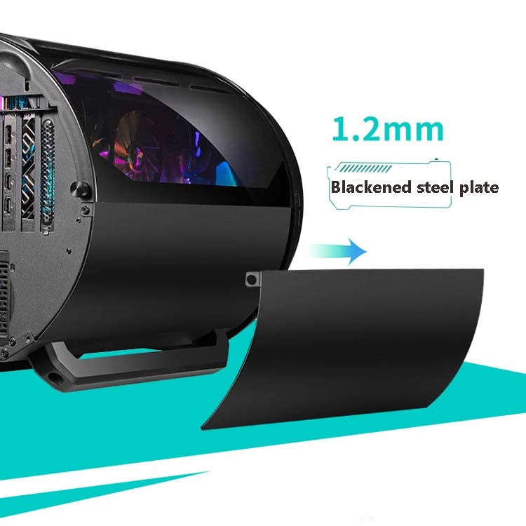 GAMEKM Genki Bomb Personality Gaming Internet Cafe Side Through Gaming Case USB 3.0 Water-cooled ...