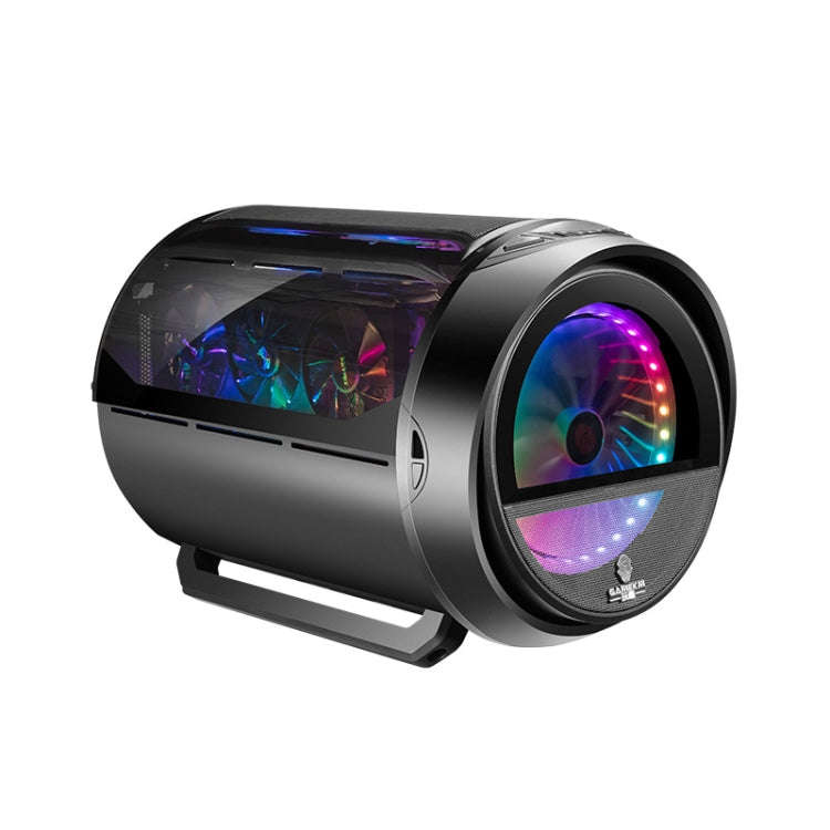 GAMEKM Genki Bomb Personality Gaming Internet Cafe Side Through Gaming Case USB 3.0 Water-cooled ...