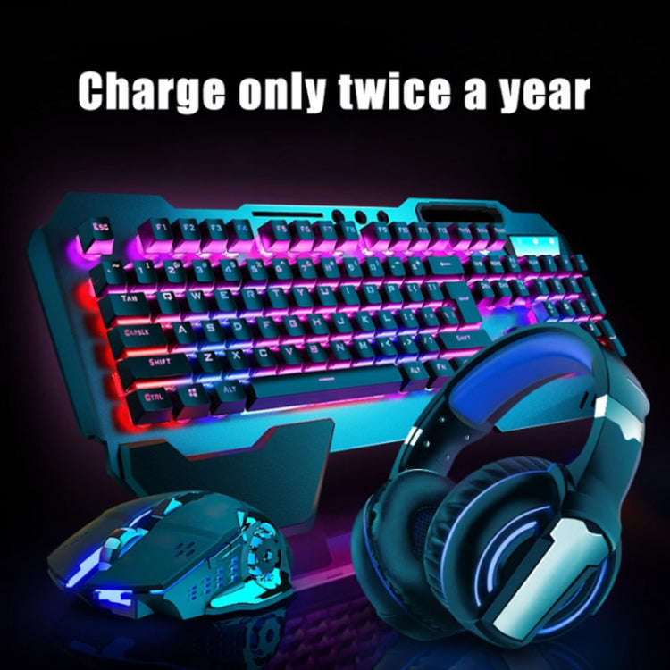 K680 Rechargeable Wireless Keyboard and Mouse Set(Black Mixed Color)