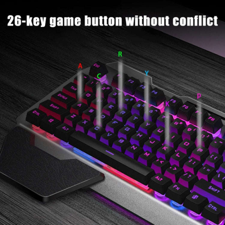 K680 Rechargeable Wireless Keyboard and Mouse Set(Black Mixed Color)