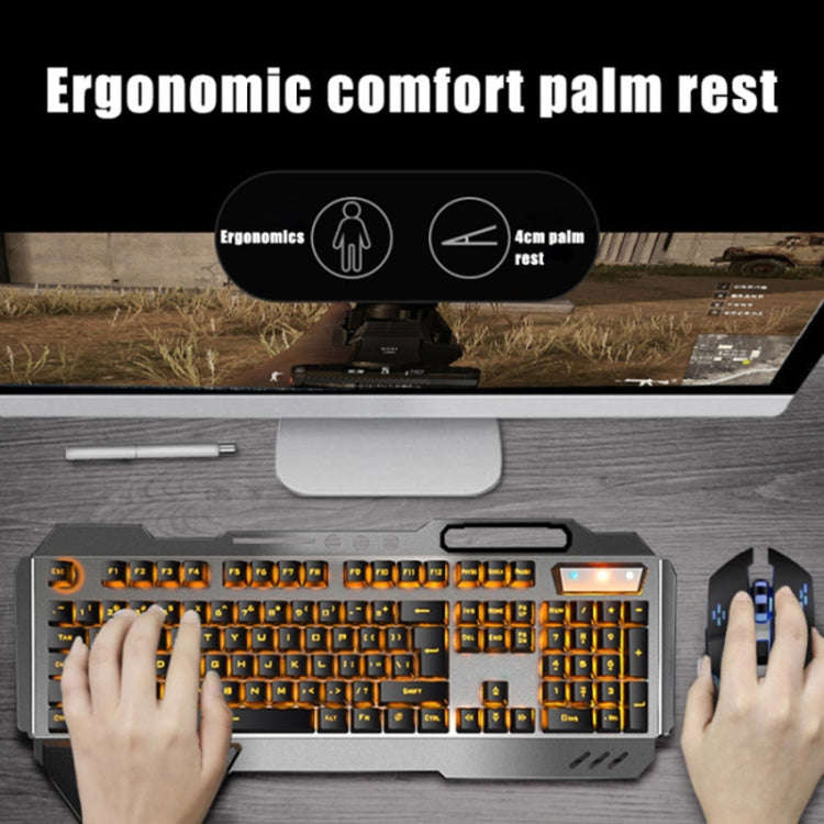 K680 Rechargeable Wireless Keyboard and Mouse Set(Black Mixed Color)