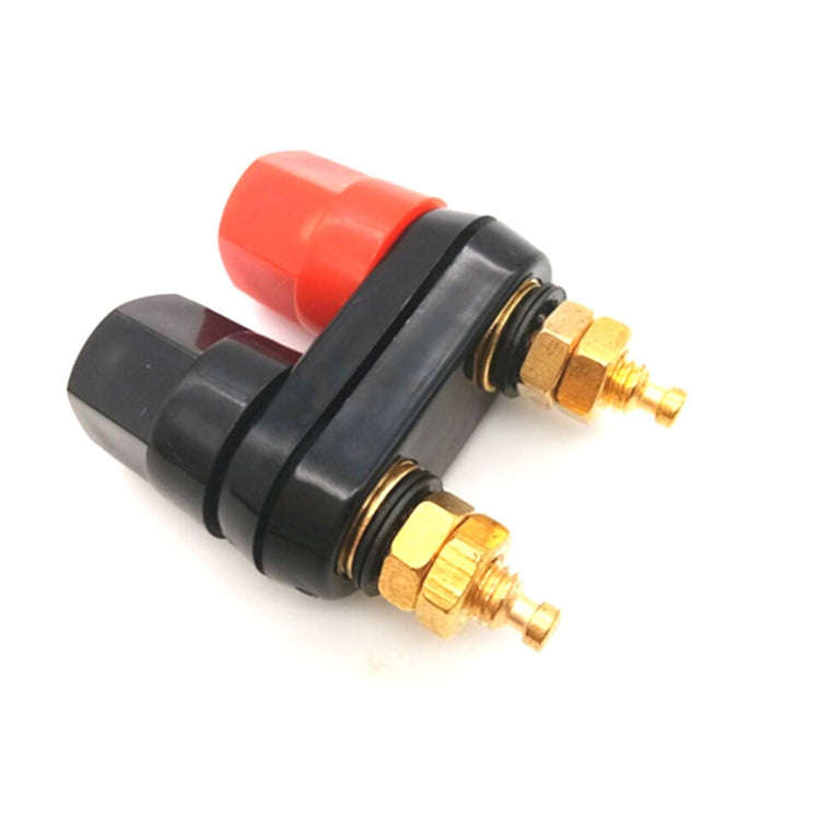 10 PCS One-piece Speaker Two-position Hexagonal Power Amplifier Terminal Red and Black Power Hexa...