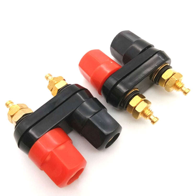 10 PCS One-piece Speaker Two-position Hexagonal Power Amplifier Terminal Red and Black Power Hexa...