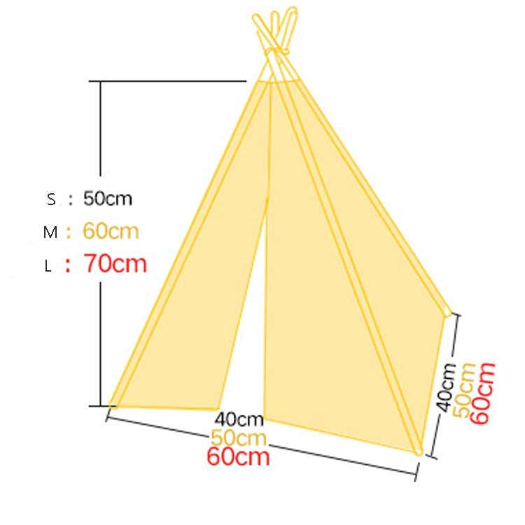 Pet Tent Removable And Washable Wooden Cat Kennel with Cushion, Specification: Medium 50×50×60c...