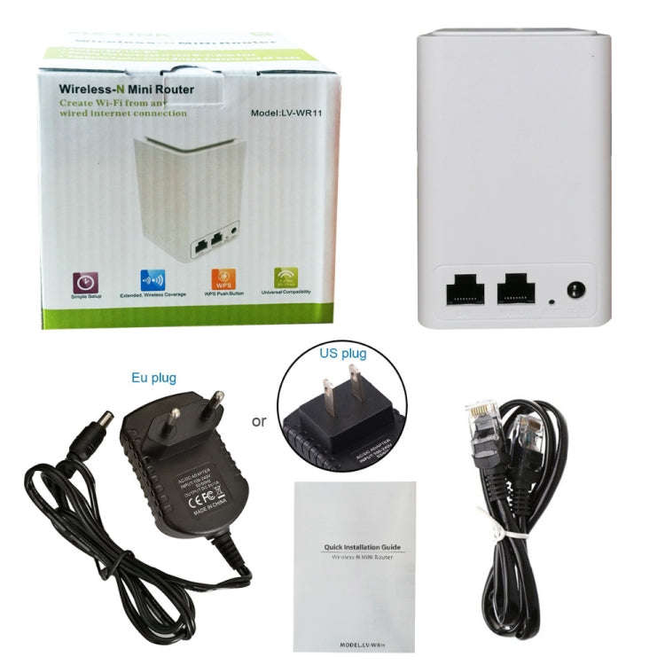 PIXLINK WR11 300Mbps Home WiFi Wireless Signal Relay Amplifier Booster, Plug Type:US Plug