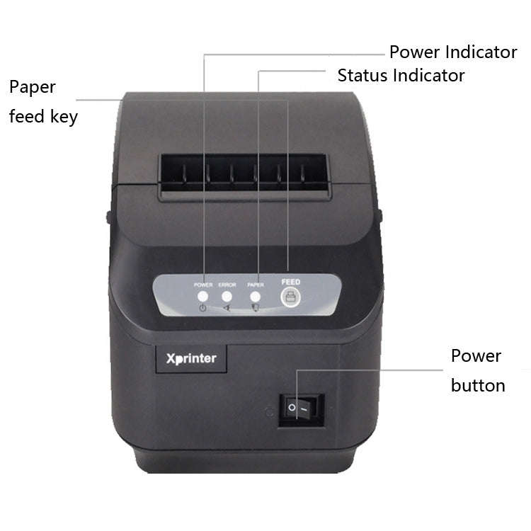 Xprinter XP-Q200II Thermal Small Receipt Printer Catering And Kitchen Receipt Printer 80mm Cutter...
