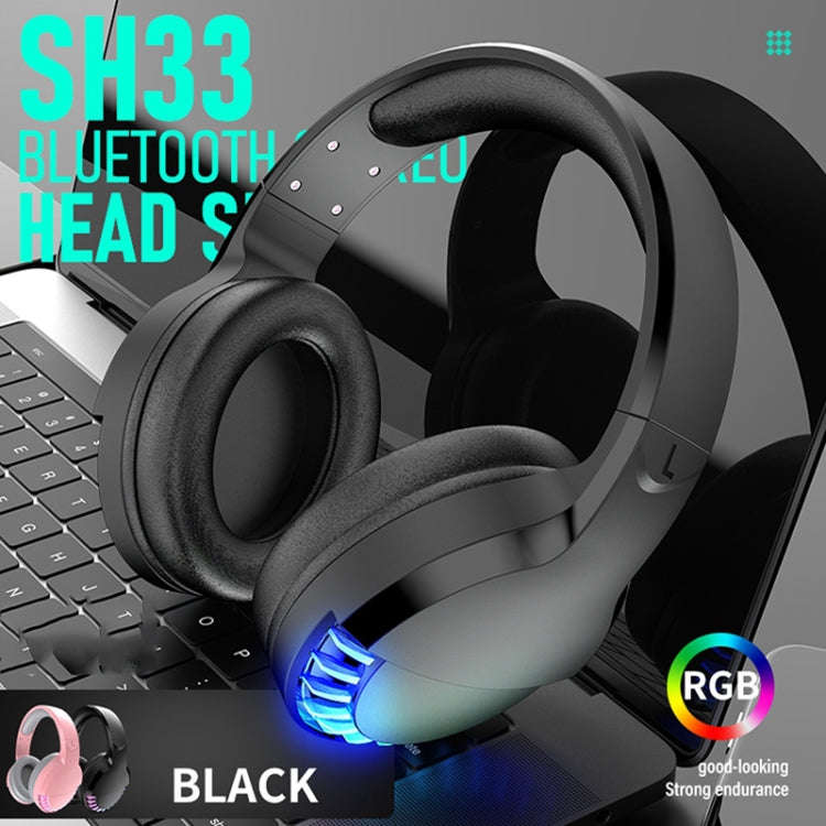SH33 Bluetooth Wired Dual-mode RGB Headset Mobile Phone Heavy Bass Noise Reduction Gaming Headset...