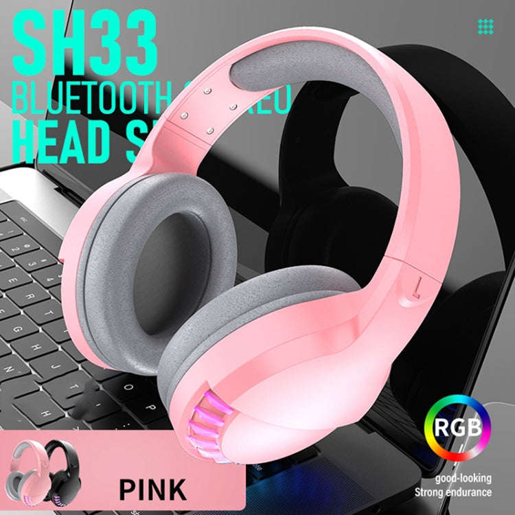 SH33 Bluetooth Wired Dual-mode RGB Headset Mobile Phone Heavy Bass Noise Reduction Gaming Headset...