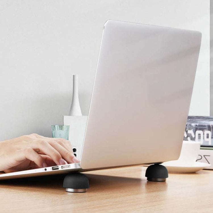 Creative Laptop Compact Portable Invisible Mushroom Stand Desktop Heightening Fan Heater Shelf(Bl...