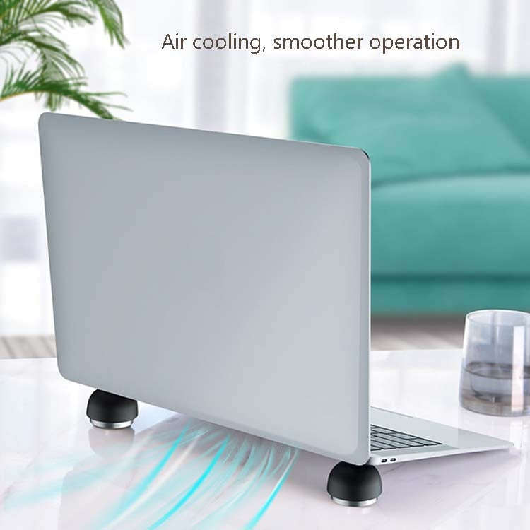 Creative Laptop Compact Portable Invisible Mushroom Stand Desktop Heightening Fan Heater Shelf(Bl...