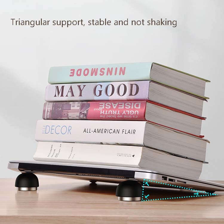Creative Laptop Compact Portable Invisible Mushroom Stand Desktop Heightening Fan Heater Shelf(Bl...