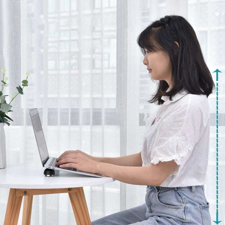 Creative Laptop Compact Portable Invisible Mushroom Stand Desktop Heightening Fan Heater Shelf(Bl...