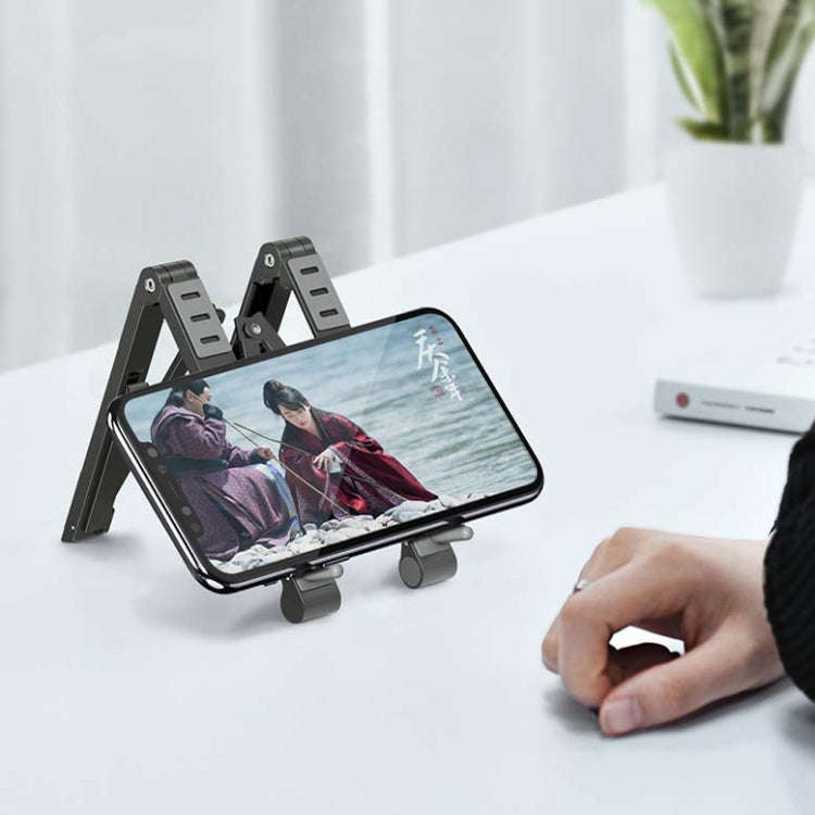 Metal Laptop Stand Computer Cooling Folding Mini Flat Raised Bracket(Silver)