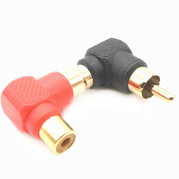 20 PCS / 10 Pairs L-shaped Lotus RCA Right Angle Elbow RCA Male to Female Audio Adapter(Color Ran...