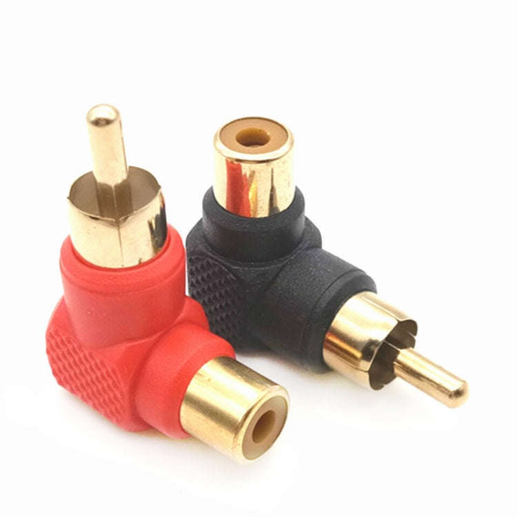 20 PCS / 10 Pairs L-shaped Lotus RCA Right Angle Elbow RCA Male to Female Audio Adapter(Color Ran...